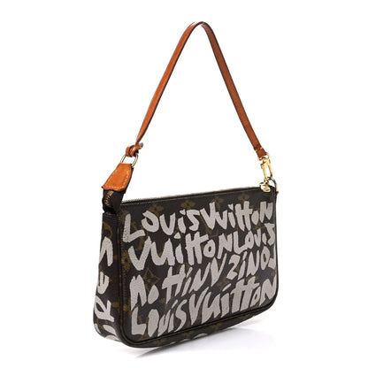 Louis Vuitton Monogram Graffiti Pochette Accessories Silver 3 of 12
