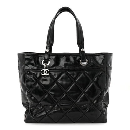Chanel Vinyl Quilted Large Paris Biarritz Tote Black 1 of 14