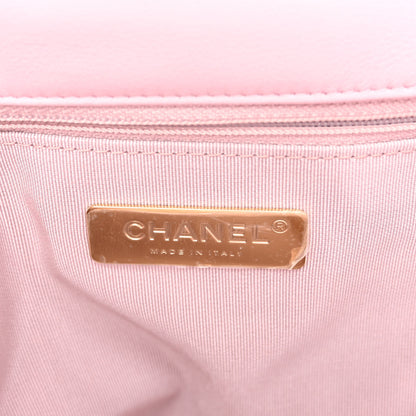 Chanel Lambskin Quilted Medium Chanel 19 Flap Light Pink 6 of 11