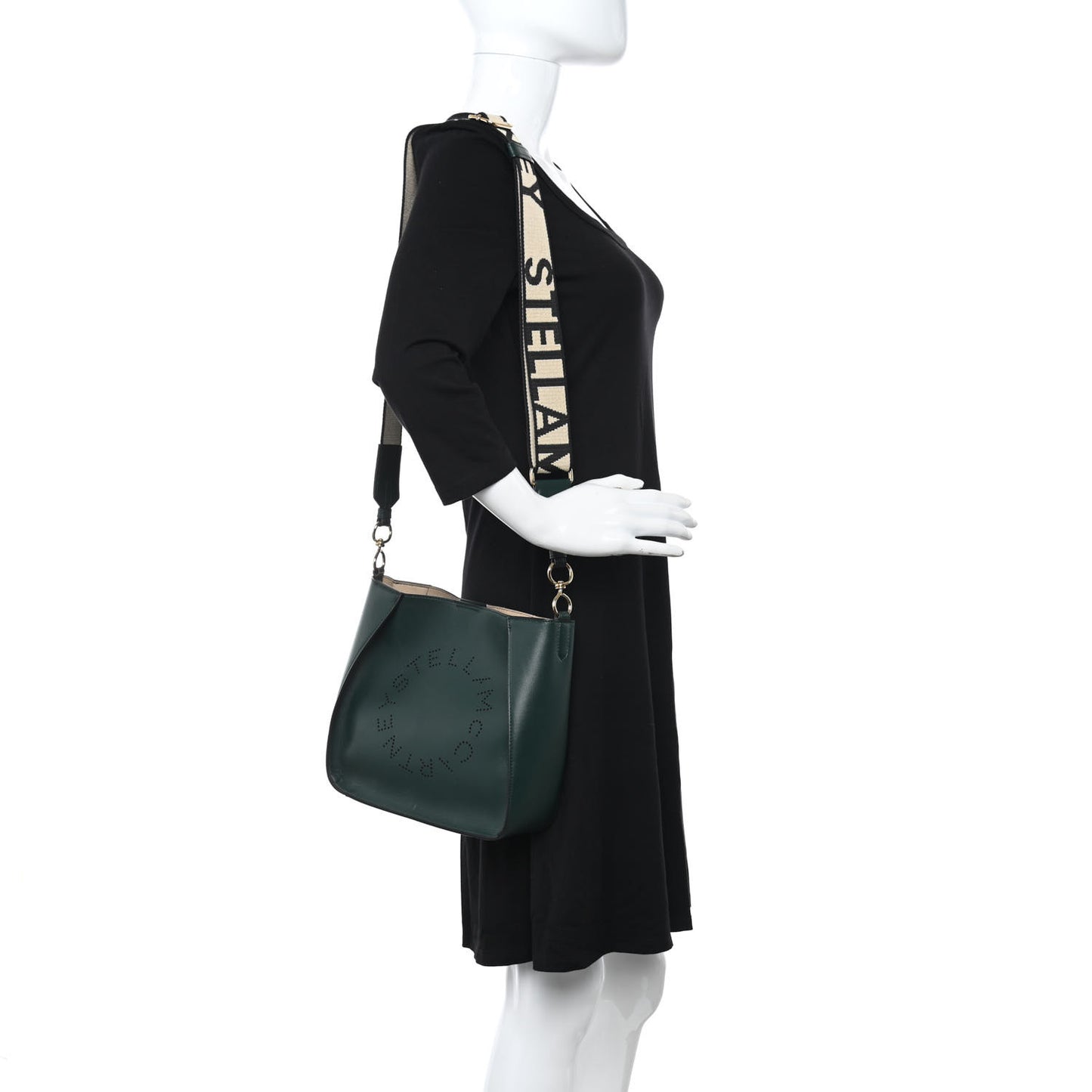 Eco Alter Nappa Perforated Logo Mini Crossbody Green