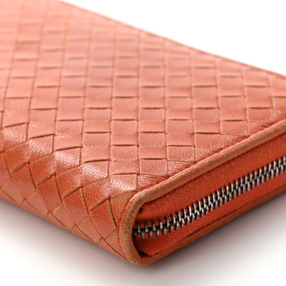 Bottega Veneta Nappa Intrecciato Zip Around Wallet Orange 12 of 16