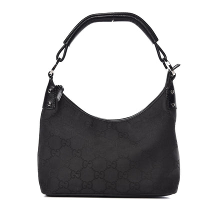 Gucci Monogram Classic Ring Small Hobo Black 1 of 7