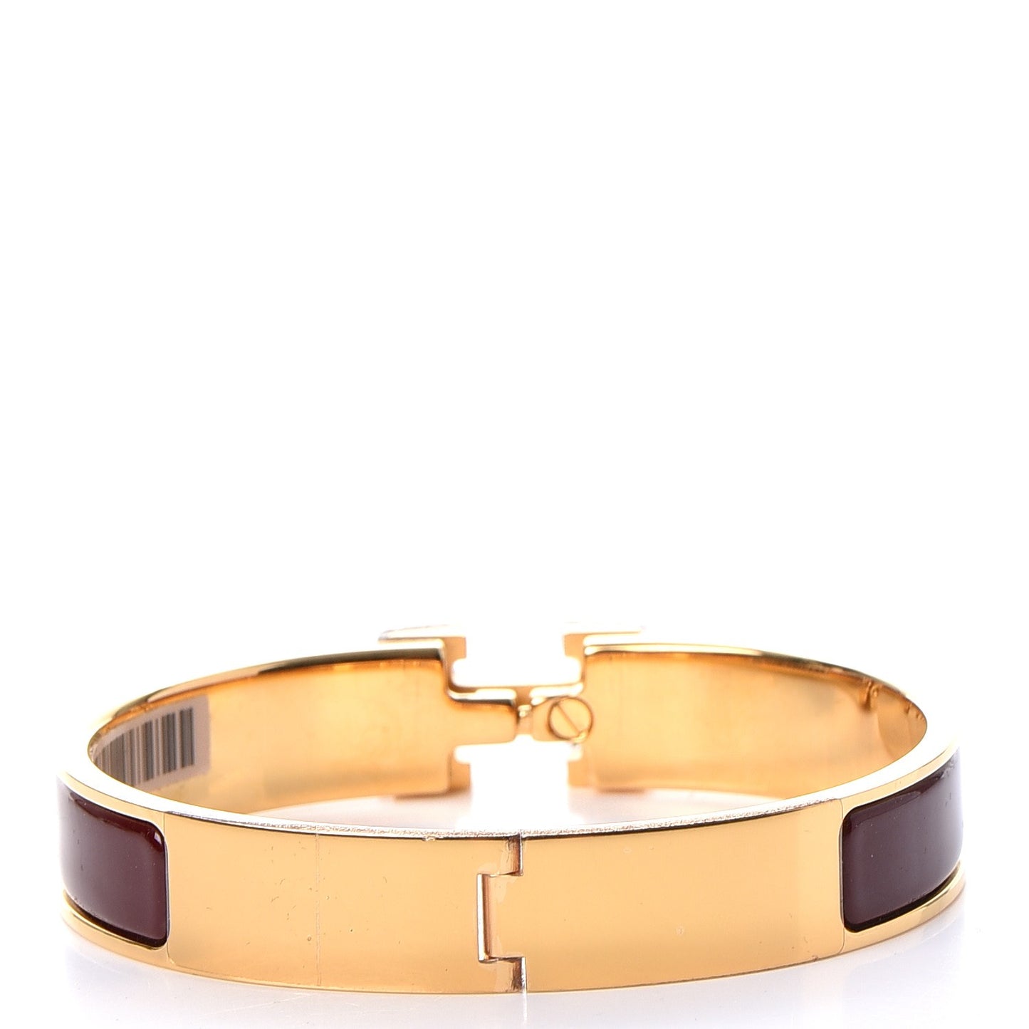 Enamel Narrow Clic Clac H Bracelet GM Bourgogne