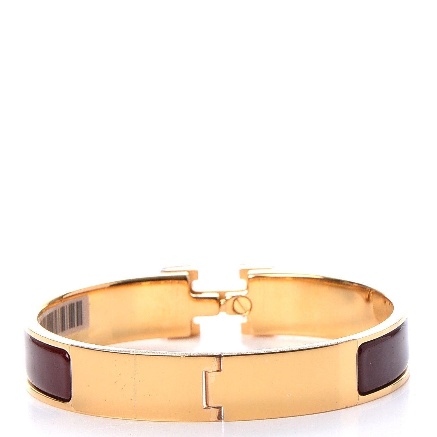 Hermes Enamel Narrow Clic Clac H Bracelet GM Bourgogne 3 of 4