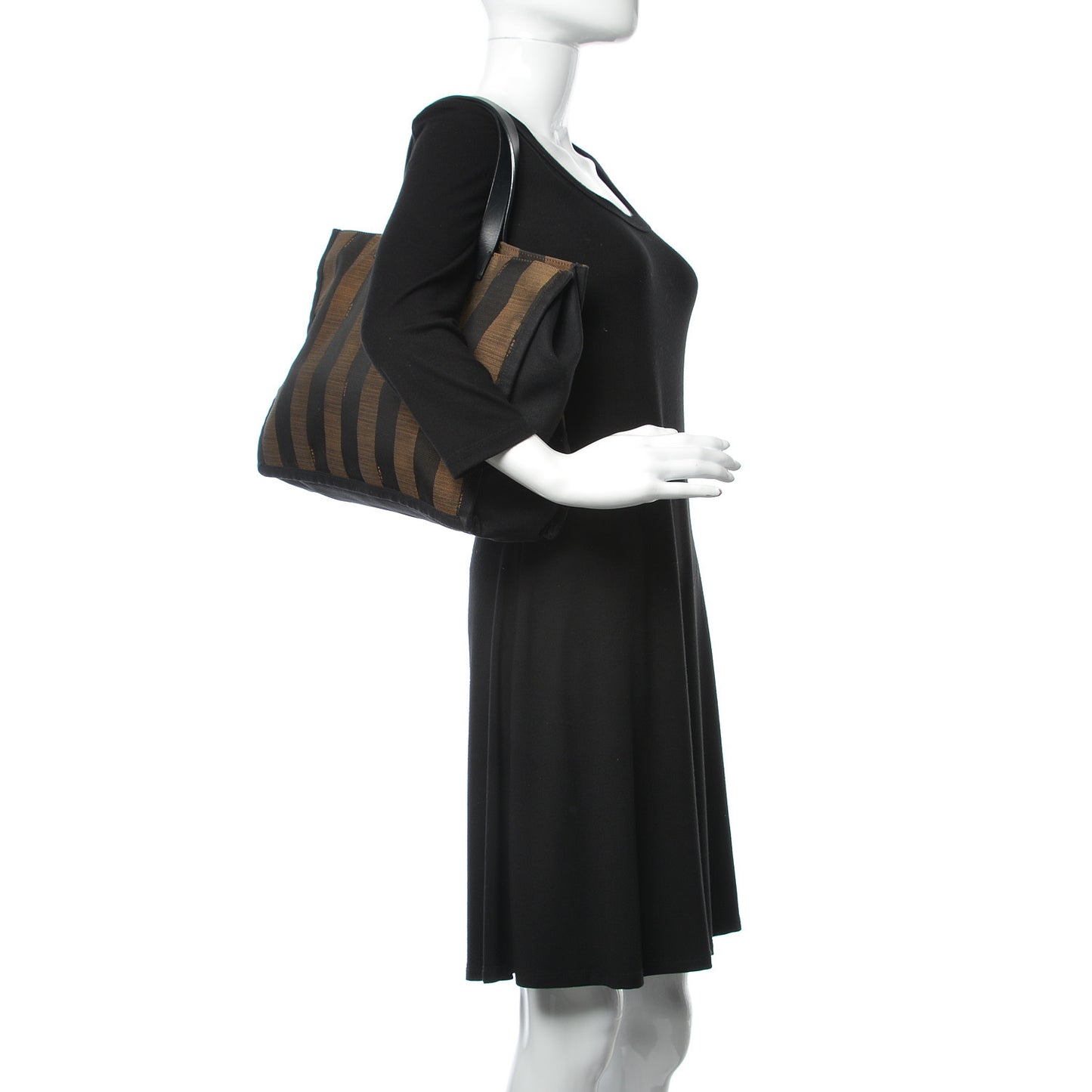 Pequin Small Shopping Tote Black Tobacco