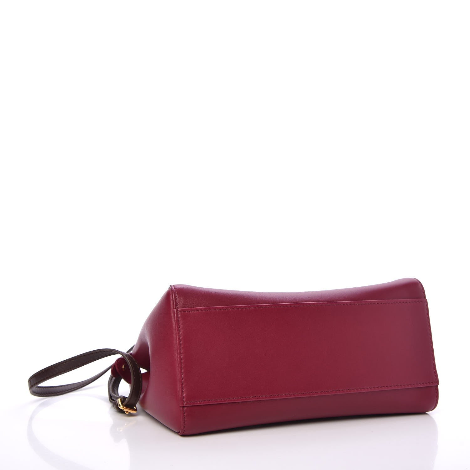 Fendi Nappa Mini Peekaboo Iconic Satchel Black Cherry Brown 6 of 11