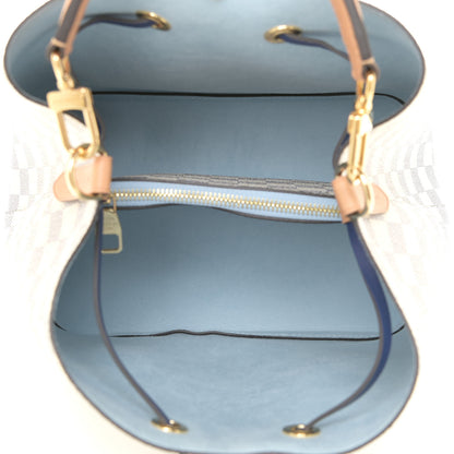 Louis Vuitton Damier Azur Braided Neonoe MM Blue 5 of 11