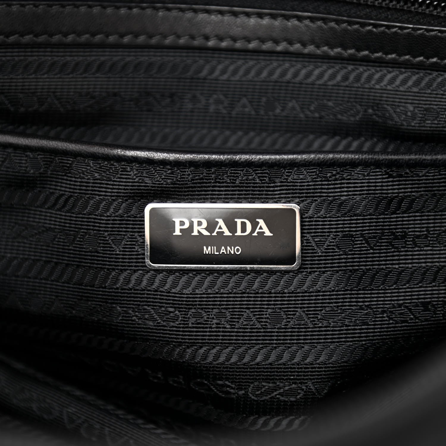 Prada Nylon Tessuto Impuntu Quilted Bowler Black 6 of 9
