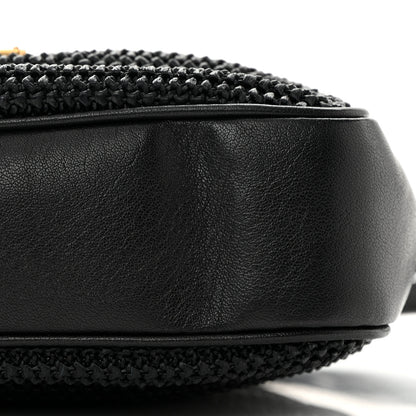 Saint Laurent Raffia Canvas Monogram Lou Camera Bag Black 12 of 14