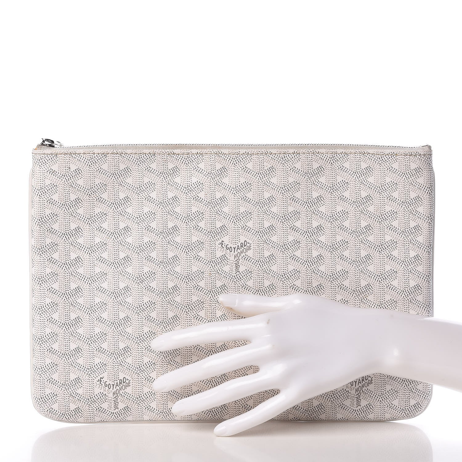 Goyard Goyardine Senat Pochette MM White 2 of 9