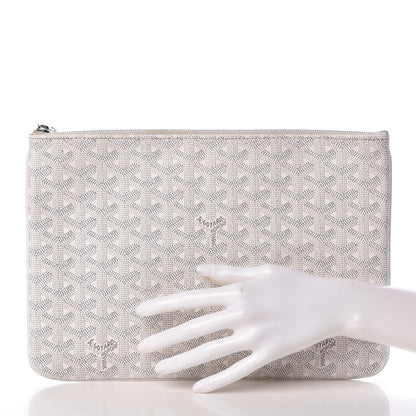 Goyard Goyardine Senat Pochette MM White 2 of 9