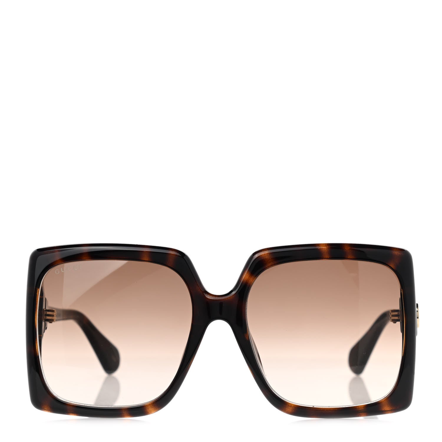 Gucci Acetate Square Frame Sunglasses GG0876SA Tortoise 2 of 8