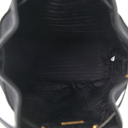 Prada Canvas Drawstring Bucket Black 5 of 11