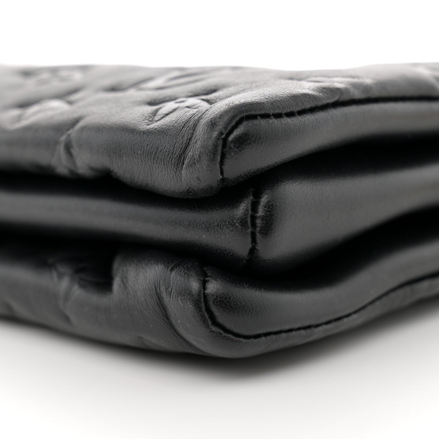 Louis Vuitton Lambskin Embossed Monogram Coussin PM Black 11 of 12
