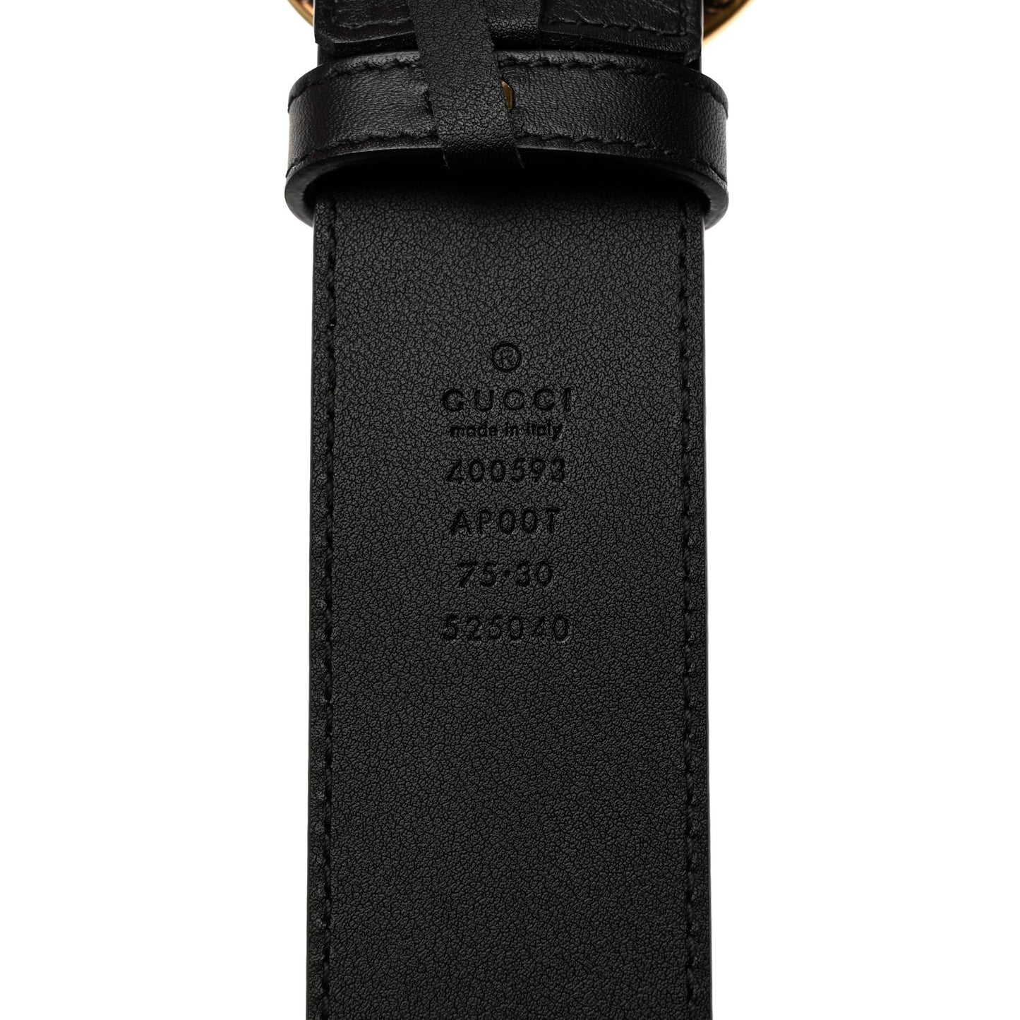 Plutone Calfskin Double G 40mm Belt 75 30 Black