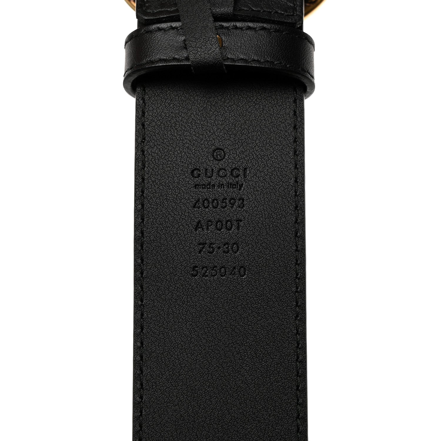 Gucci Plutone Calfskin Double G 40mm Belt 75 30 Black 5 of 6
