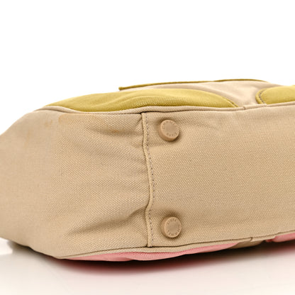 Chanel Canvas CC Handbag Green Pink Beige 9 of 11