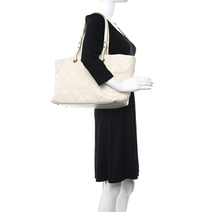 Chanel Glazed Calfskin Large On The Road Tote Beige Clair 2 of 12