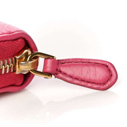 Prada Vitello Daino Zip Around Wallet Peonia 16 of 18