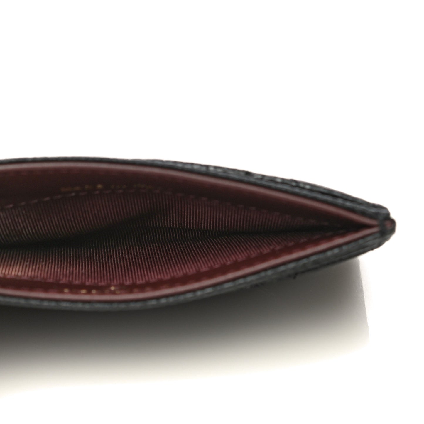 Caviar Quilted Card Holder Black