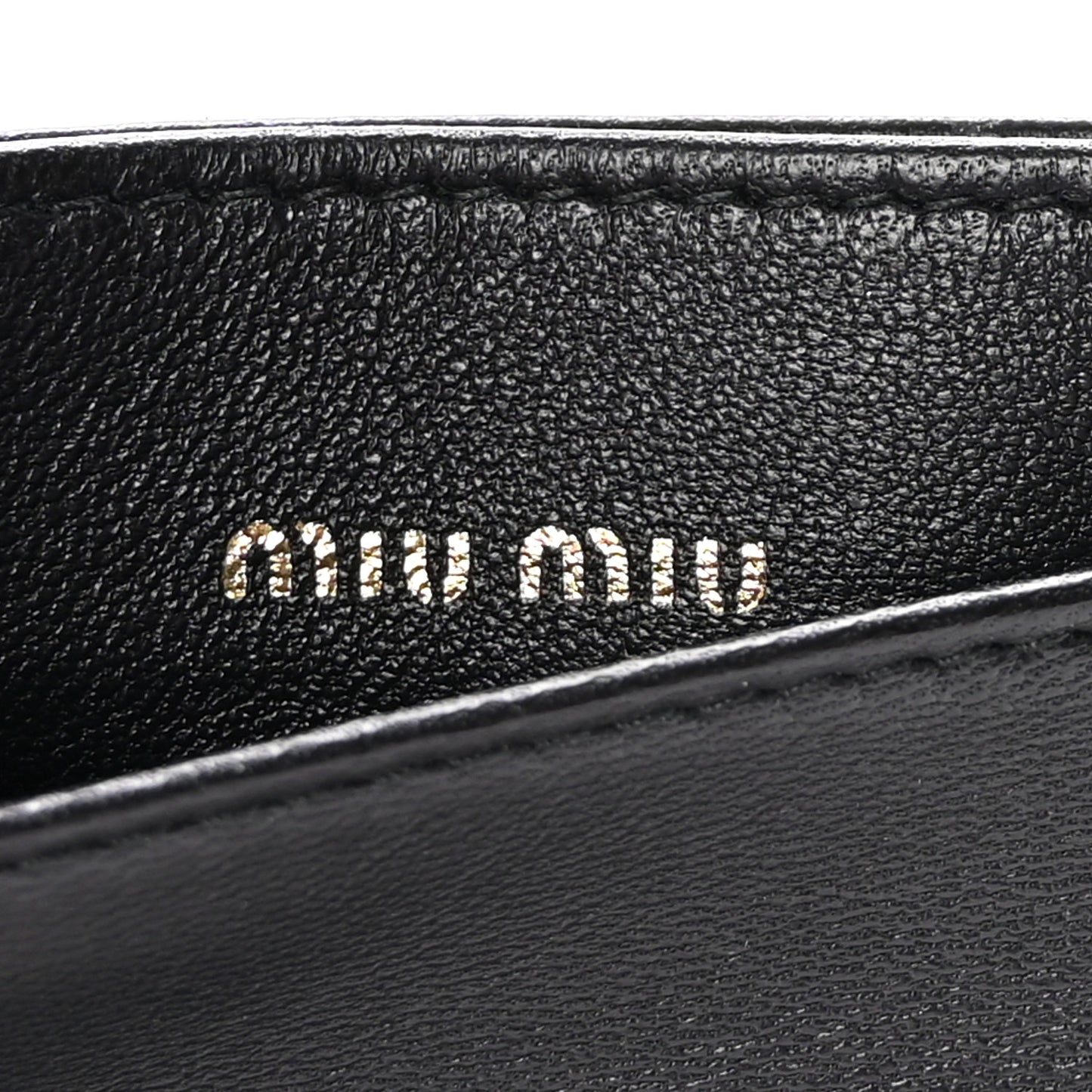 Nappa Matelasse Card Holder Black