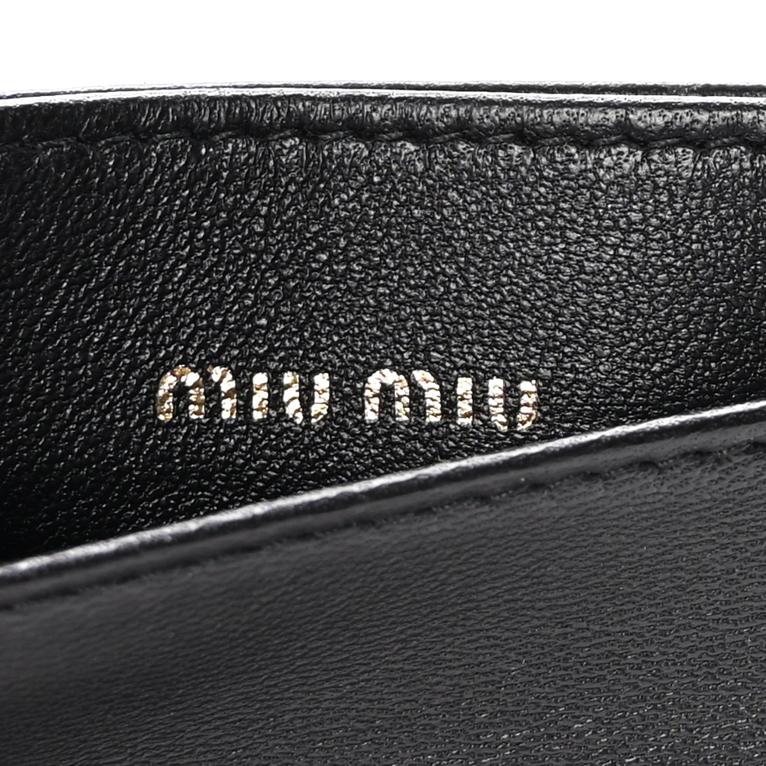 Miu Miu Nappa Matelasse Card Holder Black 6 of 8