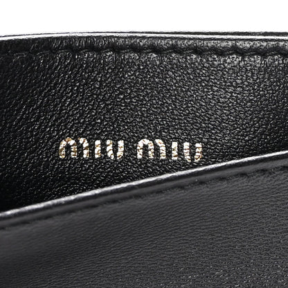 Miu Miu Nappa Matelasse Card Holder Black 6 of 8