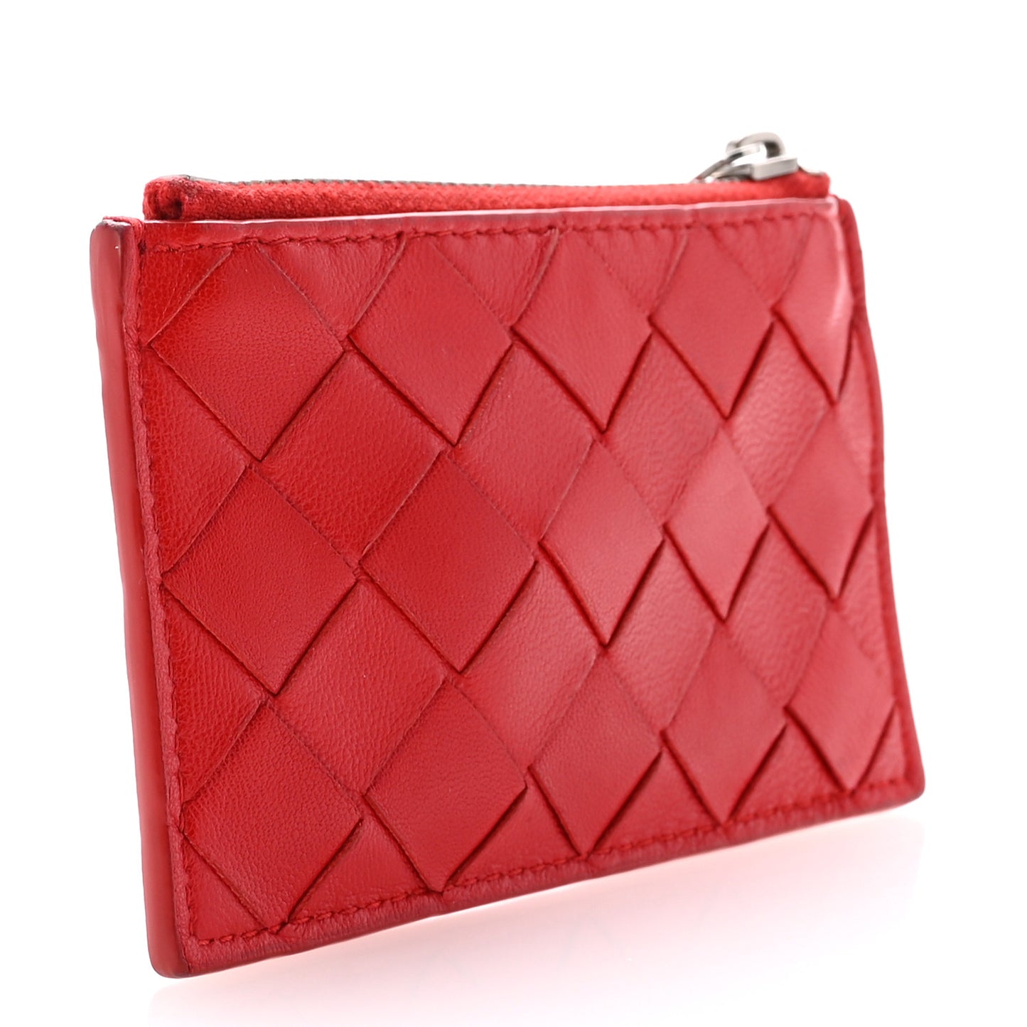 Nappa Intrecciato Key Case Red