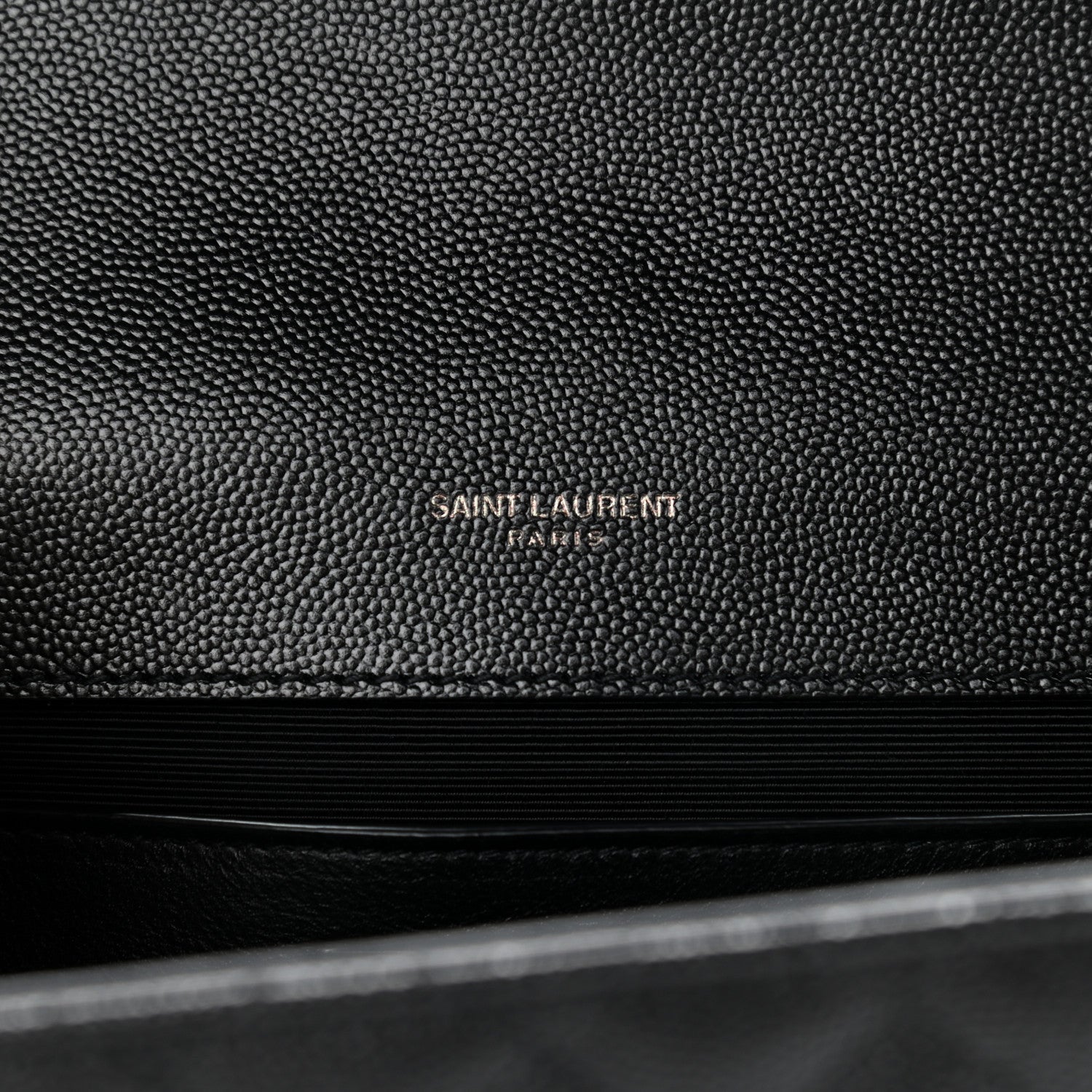 Saint Laurent Grain De Poudre Textured Mixed Matelasse Triquilt Medium Monogram Satchel Black 6 of 10