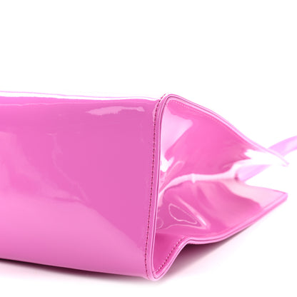 Telfar Patent Vegan Leather Medium Shopping Bag Pink 10 of 10