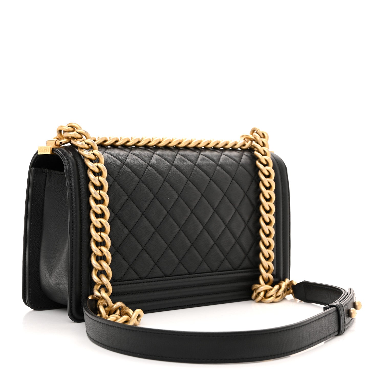 Chanel Caviar Quilted Medium Boy Flap Black 3 of 10