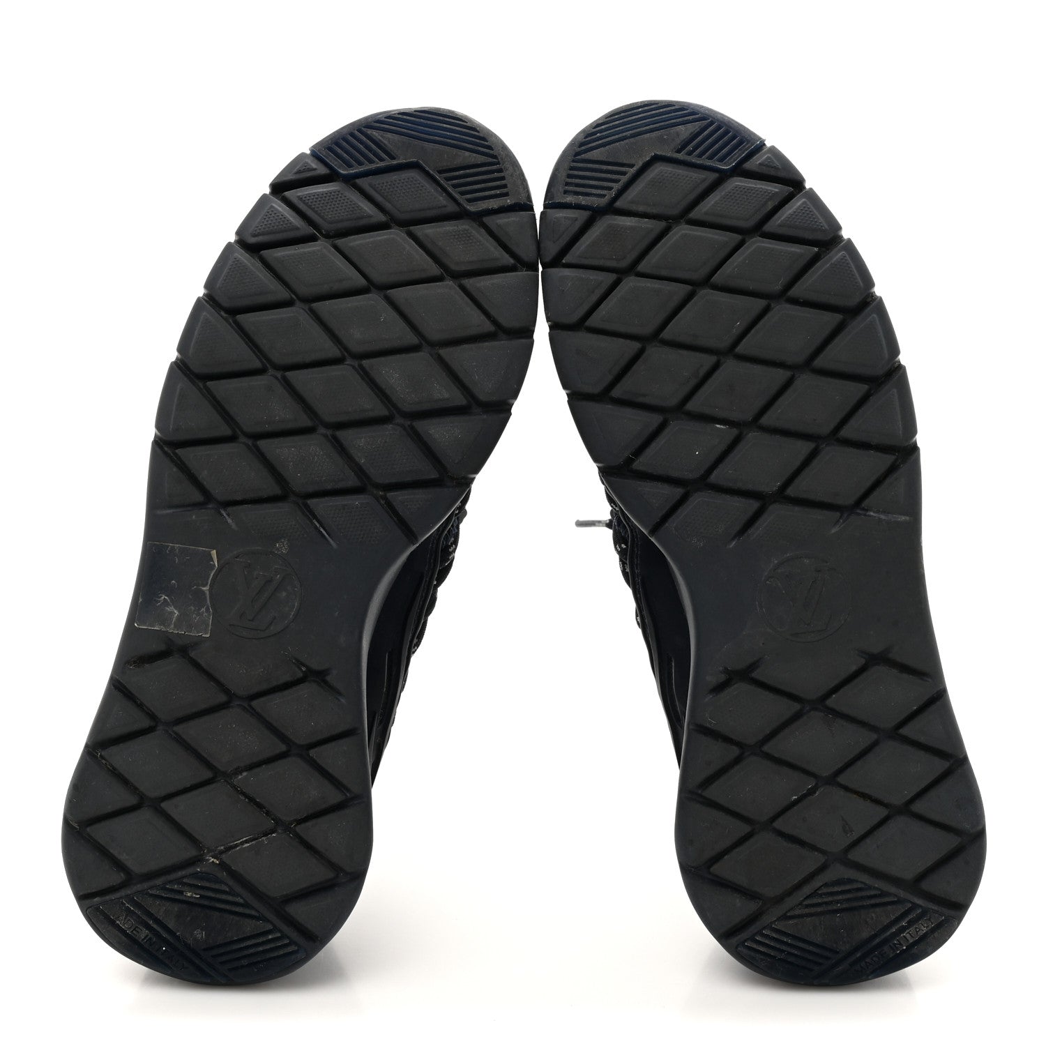 Louis Vuitton Neoprene Mesh Rubber Fastlane Low Sneakers 37 Marine 7 of 11