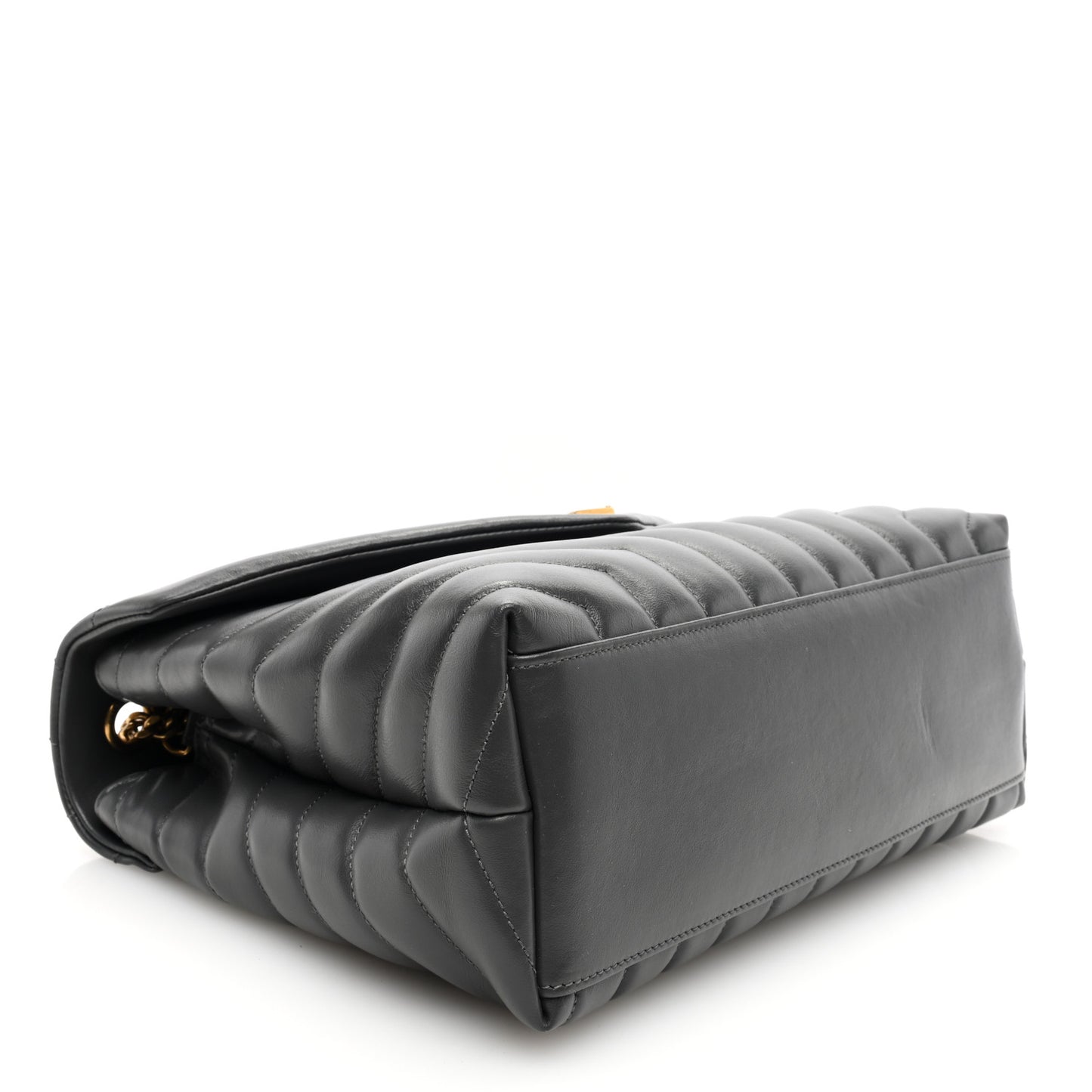 Calfskin Y Quilted Monogram Medium Loulou Chain Satchel Storm