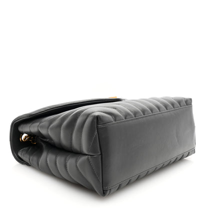 Saint Laurent Calfskin Y Quilted Monogram Medium Loulou Chain Satchel Storm 4 of 9