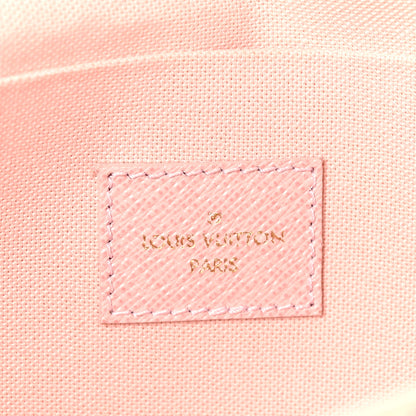 Louis Vuitton Damier Azur Pochette Felicie Chain Wallet Rose Ballerine 7 of 10