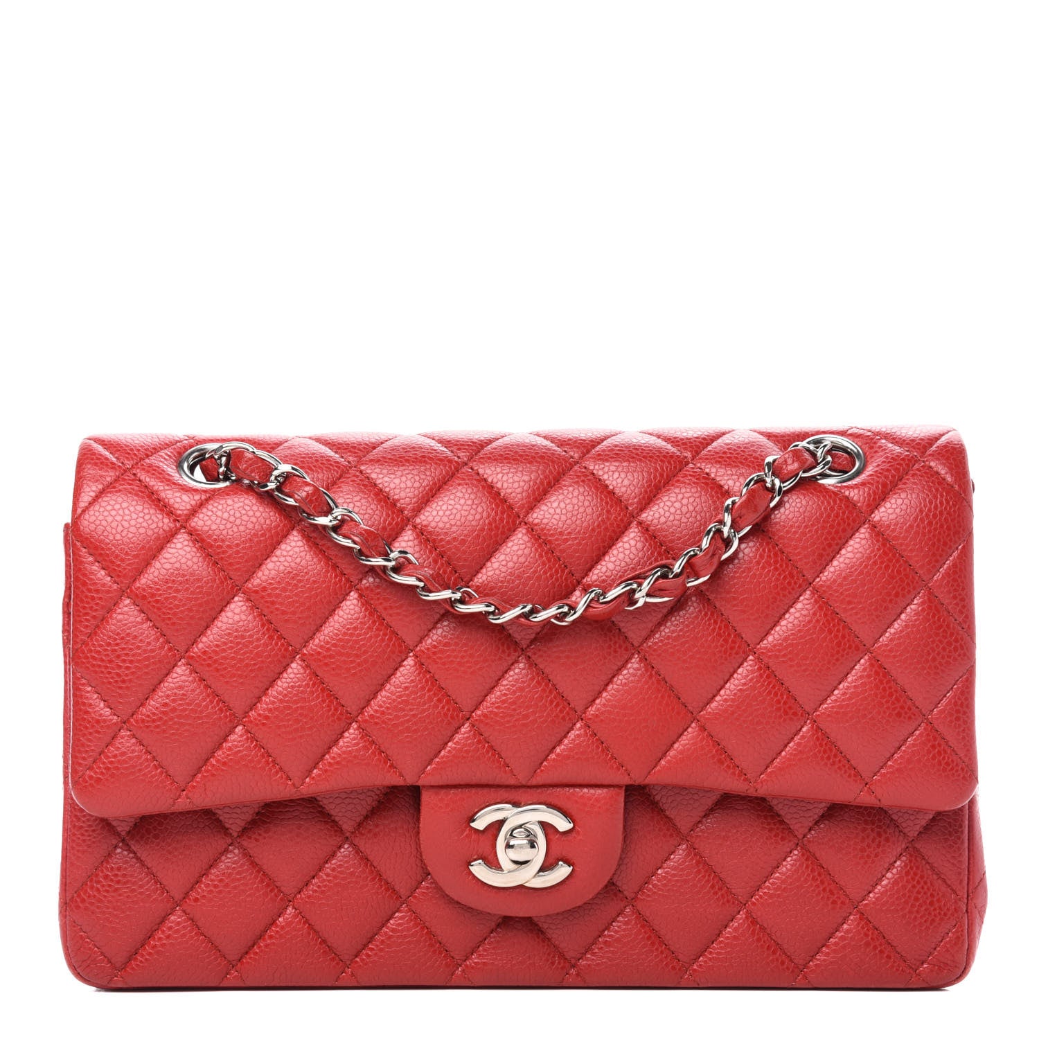 Chanel Caviar Quilted Medium Double Flap Red 1 of 17