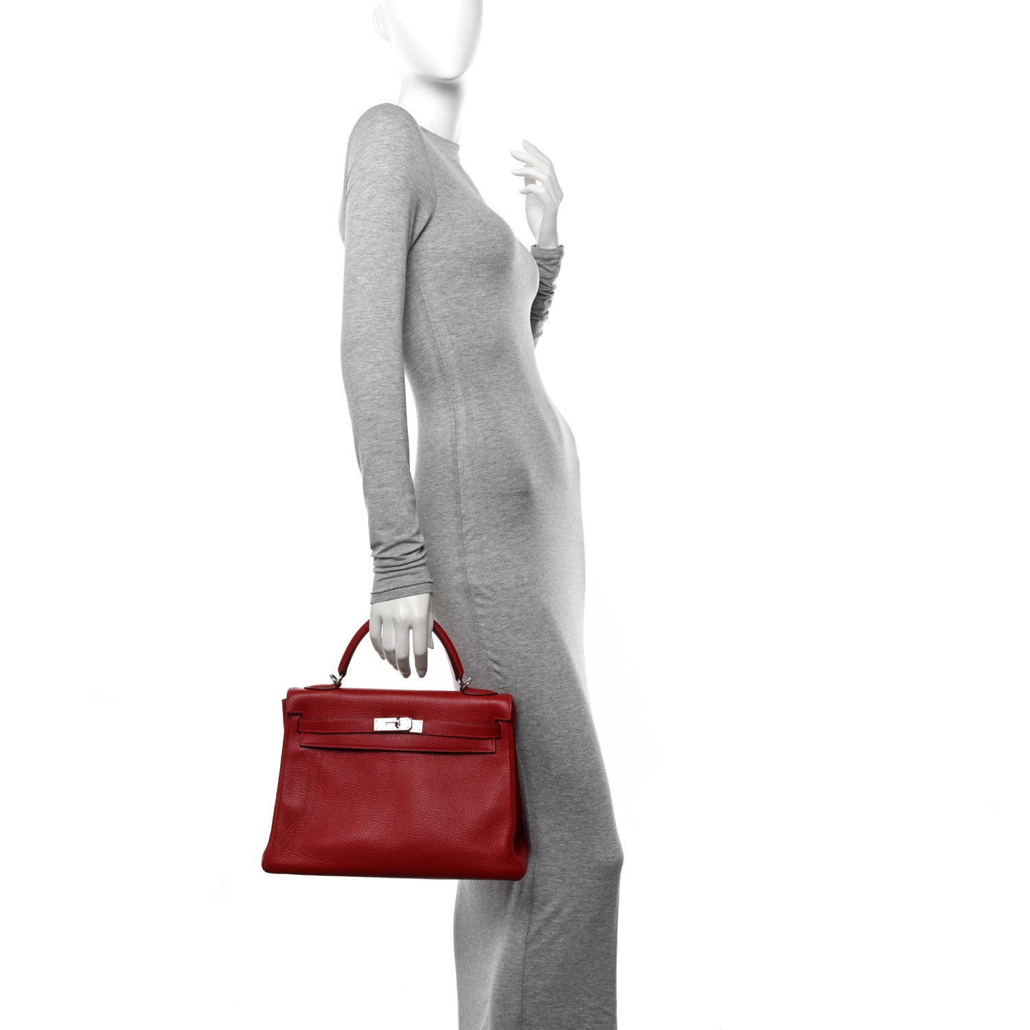 Hermes Togo Kelly Retourne 32 Rouge Vif 2 of 21