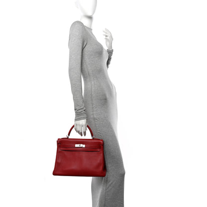 Hermes Togo Kelly Retourne 32 Rouge Vif 2 of 21