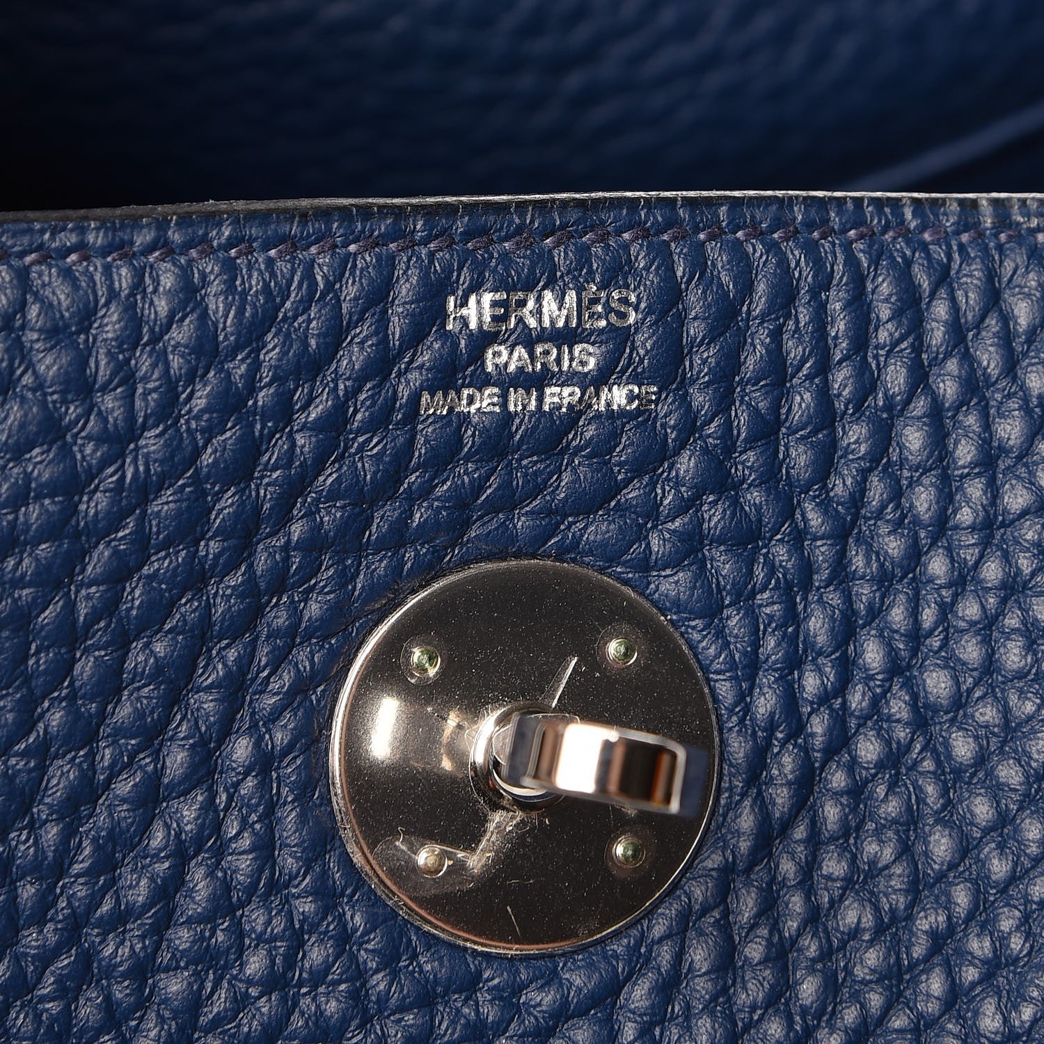 Hermes Taurillon Clemence Lindy 26 Bleu Nuit 6 of 8