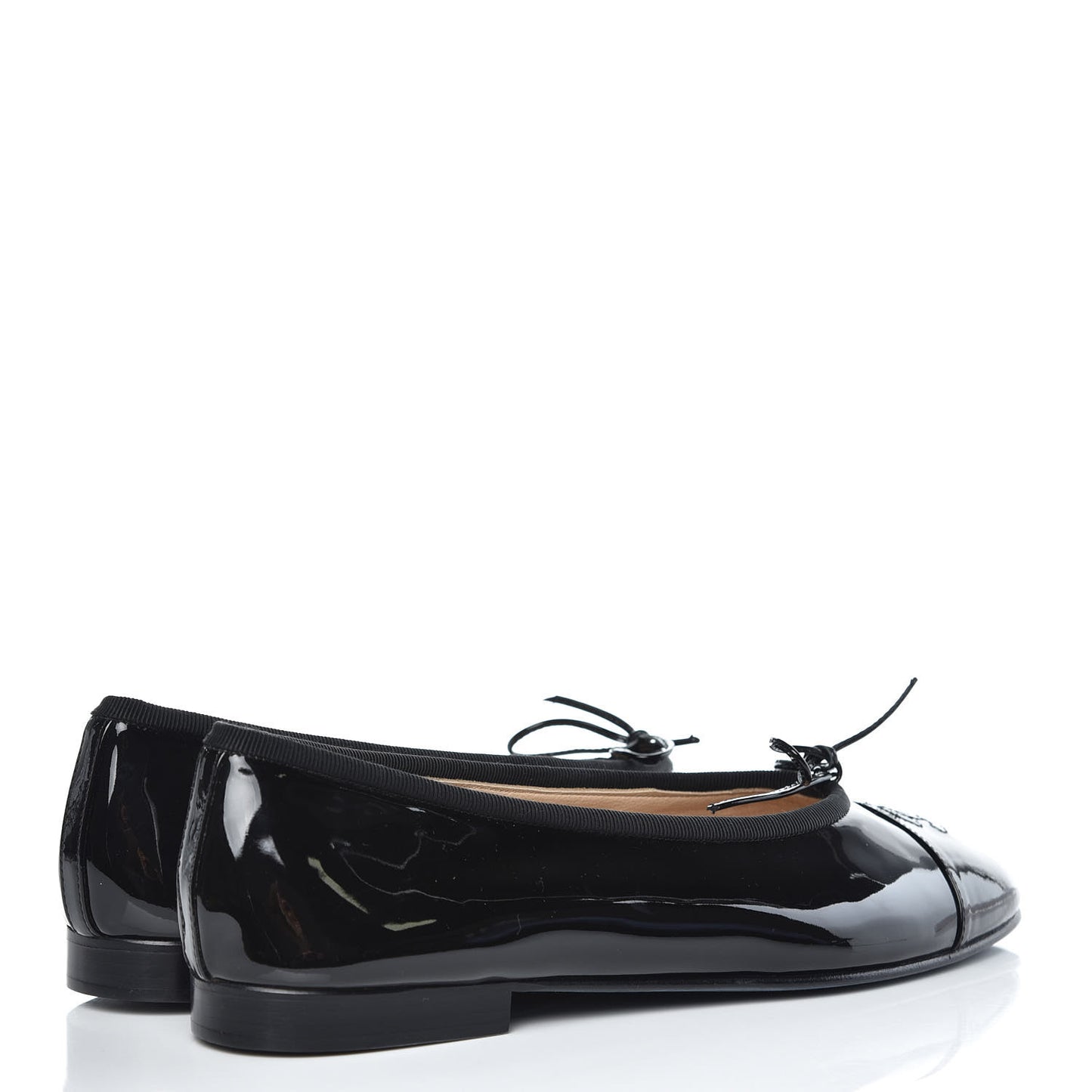 Patent CC Cap Toe Ballerina Flats 39.5 Black