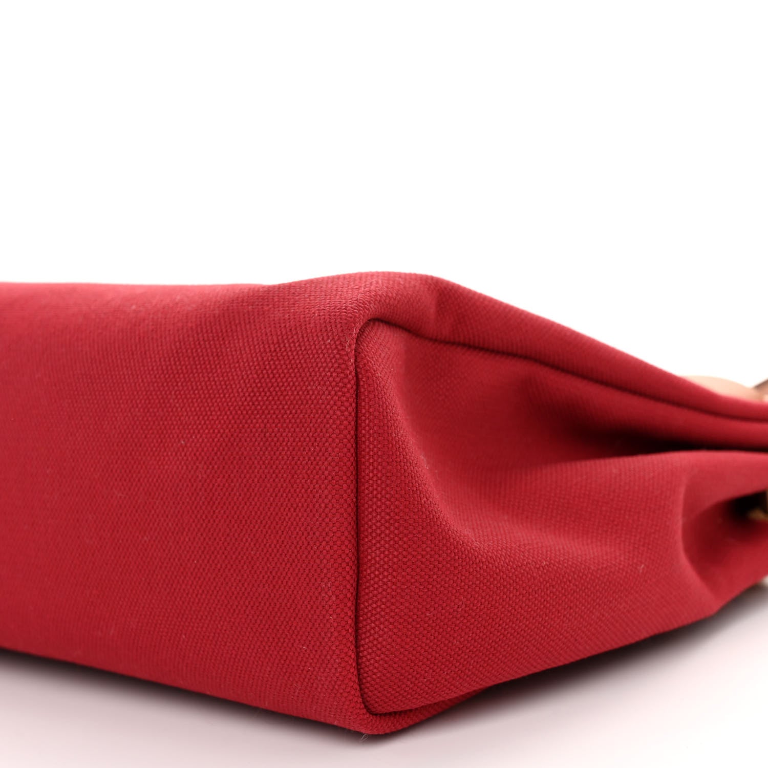 Hermes Vache Hunter Toile Herbag Zip 31 PM Rouge Grenat Natural 10 of 10