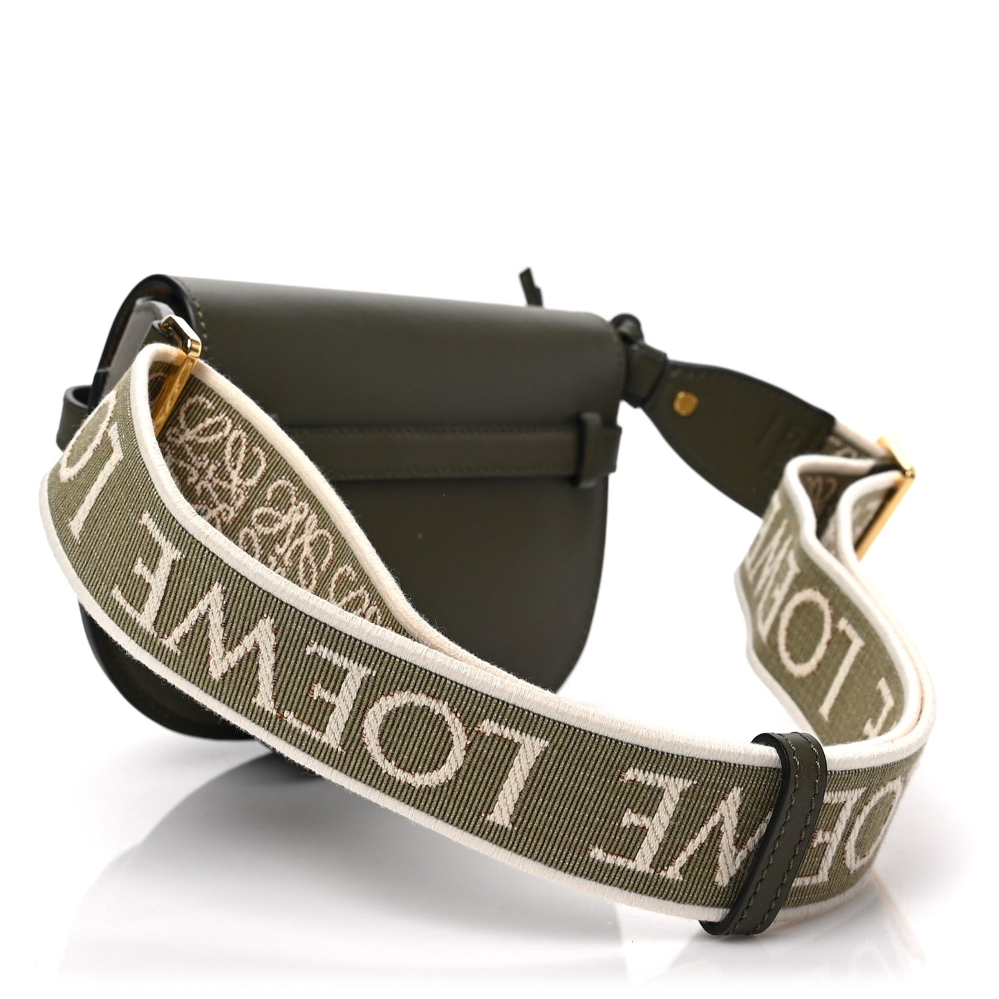 Calfskin Jacquard Mini Gate Dual Bag Autumn Green