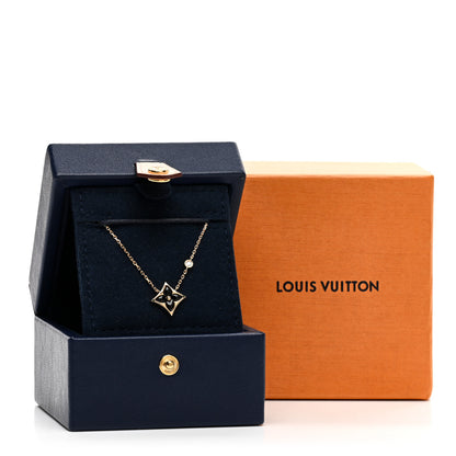 Louis Vuitton 18K Yellow Gold Diamond Black Onyx Color Blossom BB Star Pendant Necklace 5 of 5