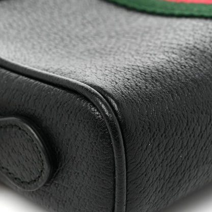 Gucci Calfskin Web Mini Ophidia Shoulder Bag Black 10 of 10
