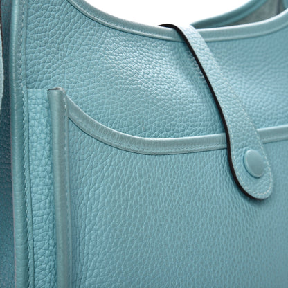 Hermes Taurillon Clemence Evelyne III PM Bleu Atoll 11 of 19