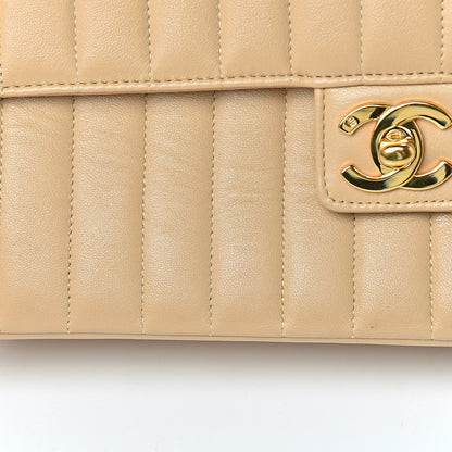 Chanel Lambskin Vertical Quilt Medium Flap Beige 16 of 16