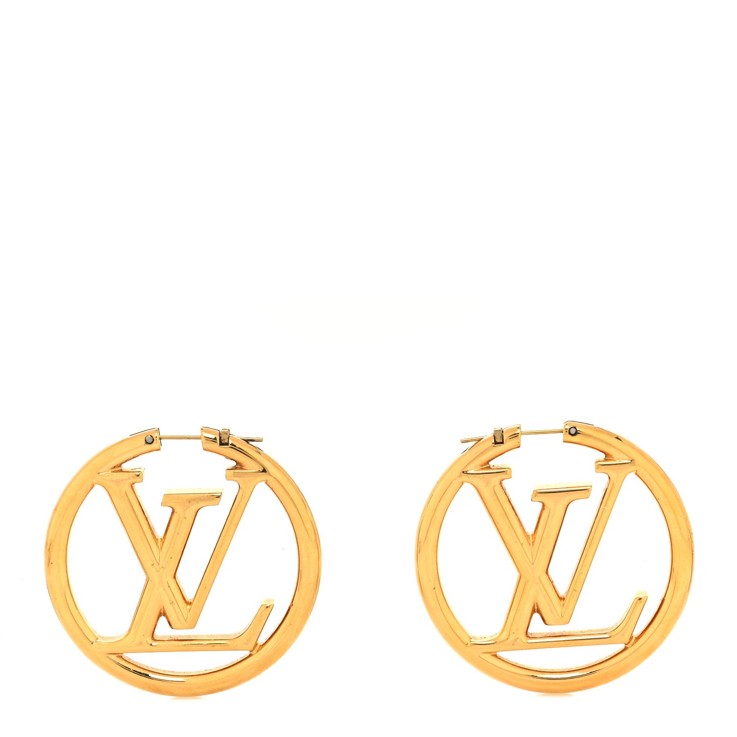 Metal Louise Hoop Earrings Gold