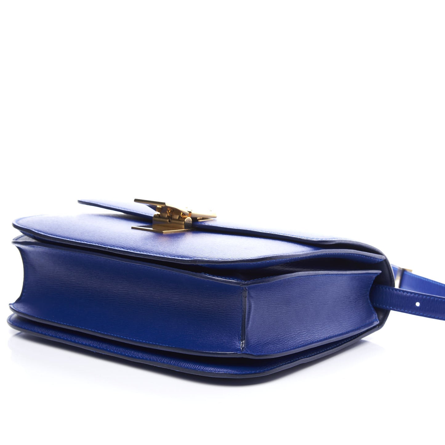 Liege Calfskin Medium Classic Box Flap Bag Indigo