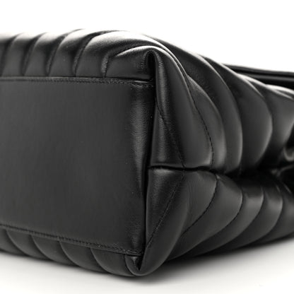 Saint Laurent Calfskin Y Quilted Monogram Medium Loulou Chain Satchel Black 11 of 12
