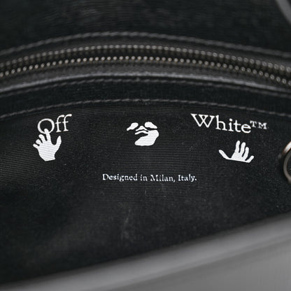 Off-White Saffiano Striped Mini Diag Binder Clip Bag Black White Indus 6 of 10